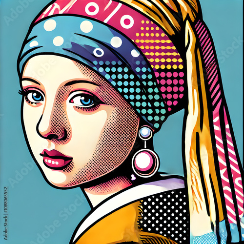 The Girl With A Pearl Earring Pop Art Revival