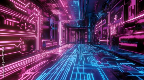 Neon Circuitry in Gaming: Creating Immersive Lighting Effects  photo