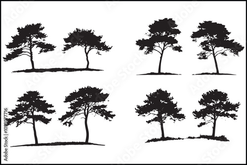 pine tree vector, christmas tree design, cypress tree silhouette, tree vector clipart, evergreen tree vector, holiday tree art, winter tree silhouette, nature vector design, christmas tree clipart
