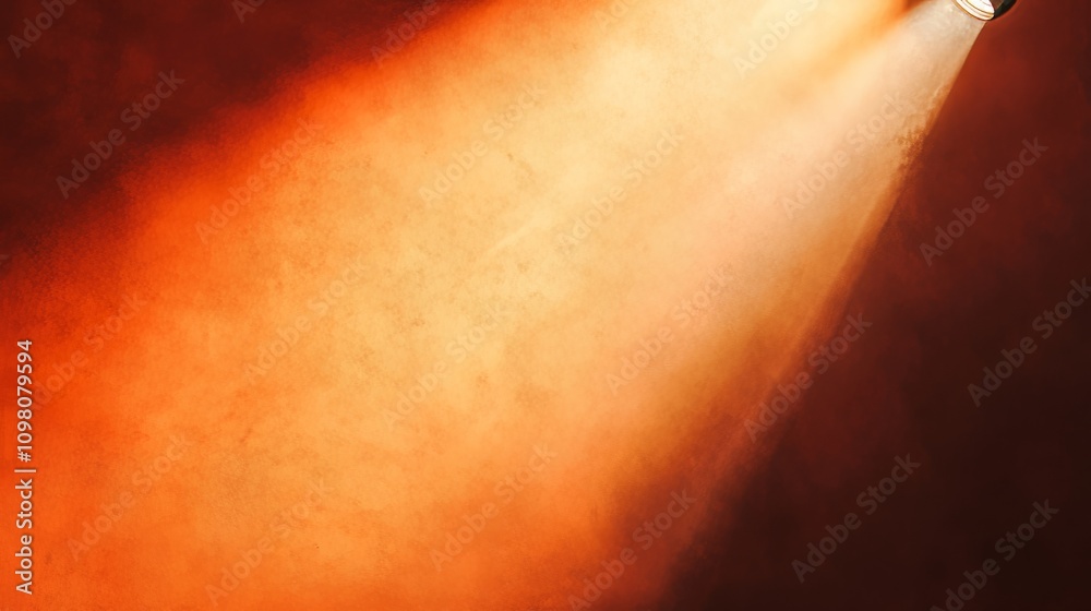 Obraz premium 3d rendered empty brown orange backdrop with spotlights and grunge background