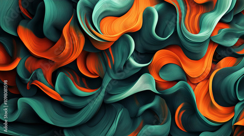 The gradient color scheme blends fiery orange into cool teal