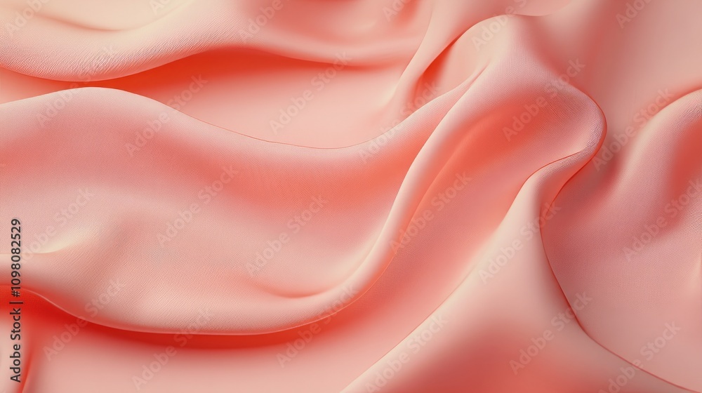 Obraz premium 3d rendered empty red wavy and smooth background
