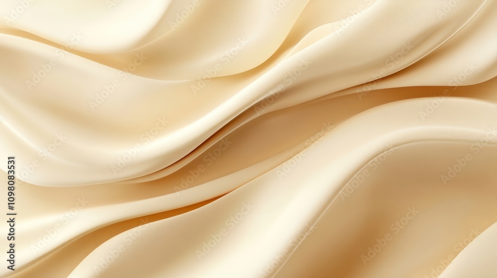 Obraz premium wavy cream silk background