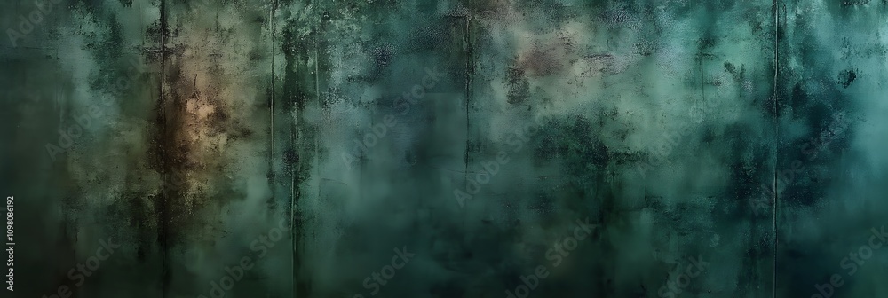 Obraz premium Verdant Mystique - Dark Green Grunge Texture