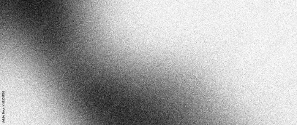 Fototapeta premium White gray grainy background, grayscale noise texture banner, poster header monochrome backdrop design