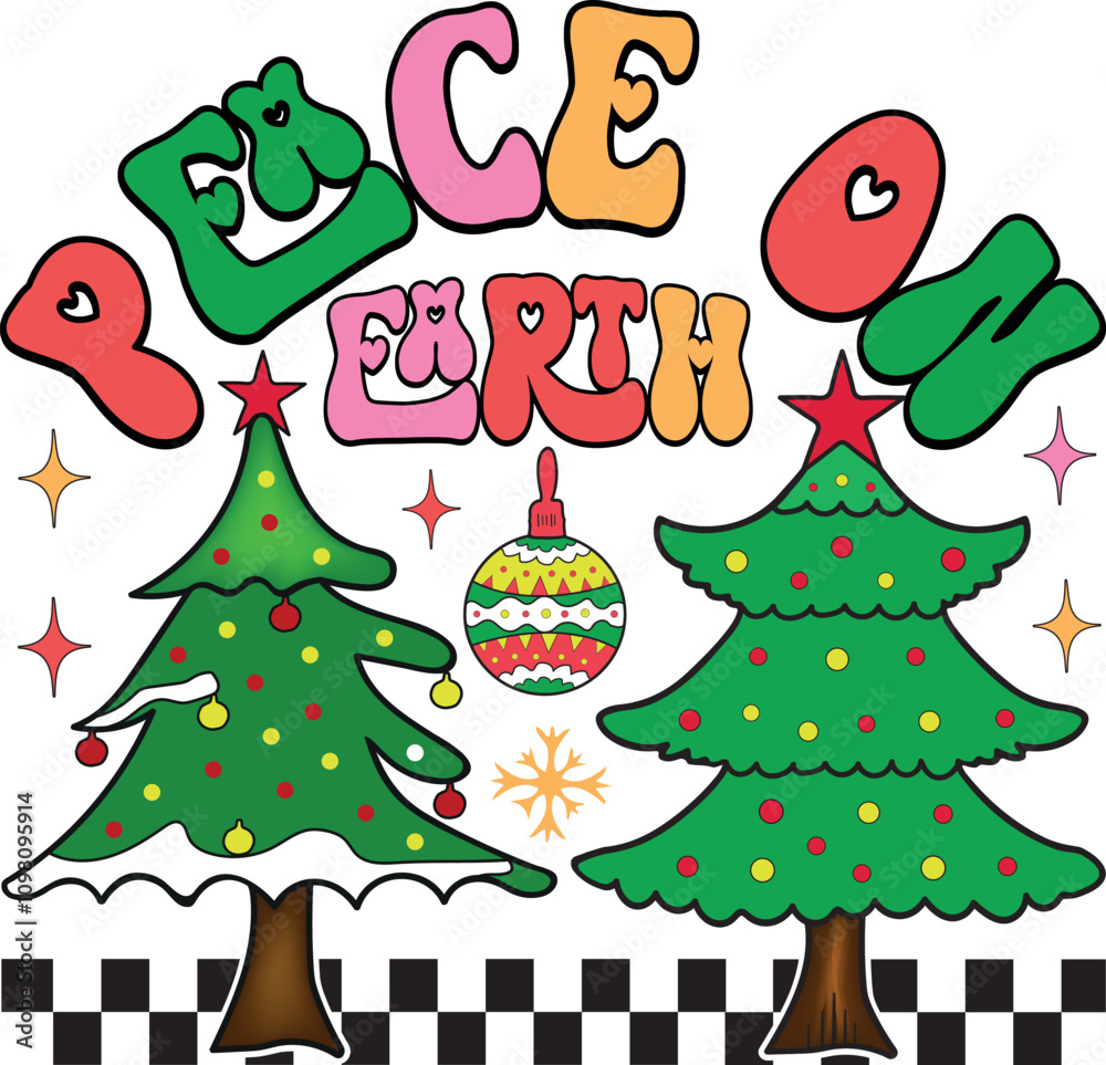 Fototapeta premium RETRO CHRISTMAS SUBLIMATION BUNDLE ,CHRISTMAS ,CHRISTMAS PNG