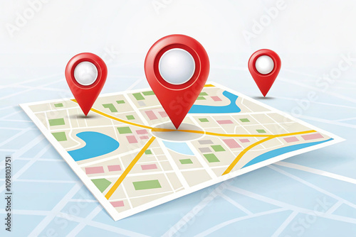 Realistic Location map pin gps pointer markers vector illustration for destination. 3D Style.