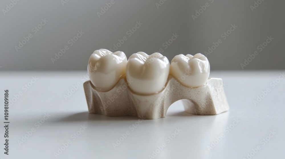 Dental Model Display of Three Realistic Human Teeth Structure Stock ...