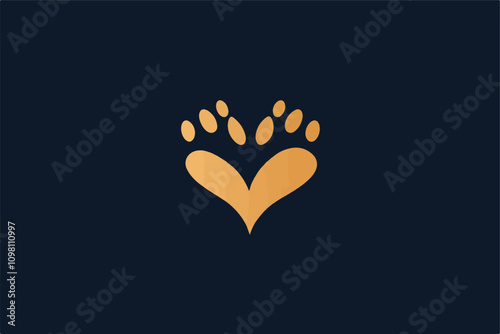 Whiskers & Paws Artistic Footprints, Grunge Icons, Symbols for Pet Enthusiasts Art & Illustration