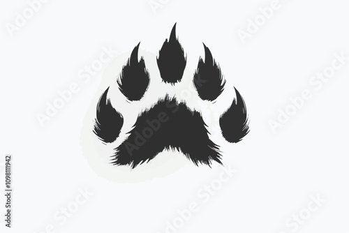 Whiskers & Paws Artistic Footprints, Grunge Icons, Symbols for Pet Enthusiasts Art & Illustration