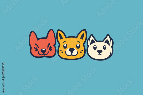 Whiskers & Paws Artistic Footprints, Grunge Icons, Symbols for Pet Enthusiasts Art & Illustration