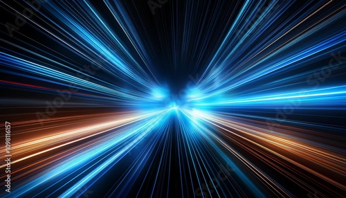 gleaming speed rush warp energy hi tech sci fi speed lines motion blur zoom focus light flash isolated transparent background technology and futurism speed waves