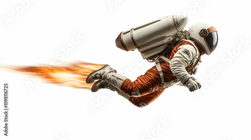 Astronaut in Space Illustration: A Dynamic Flight