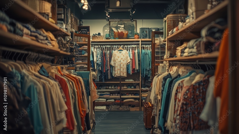 Obraz premium Clothing store interior.