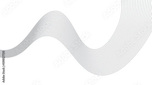 Wavy line white abstract background
