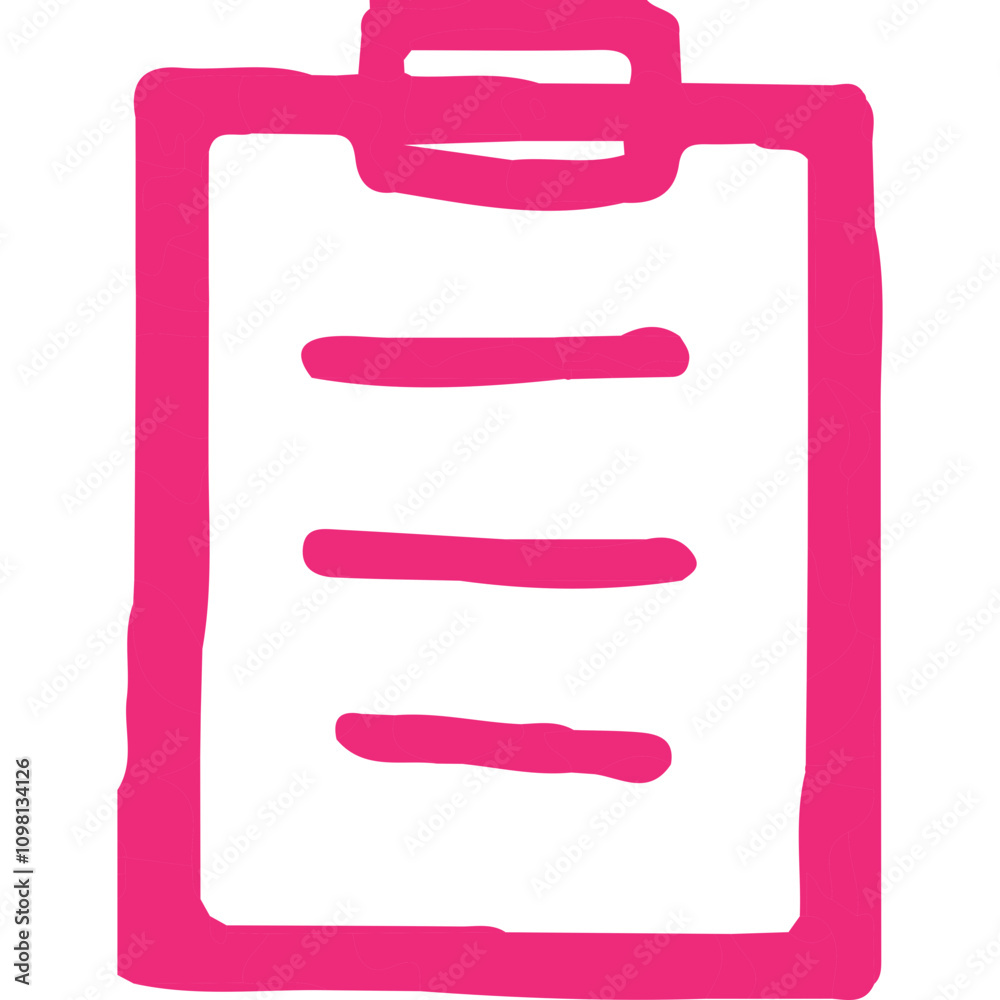 Obraz premium Clipboard icon single line vector