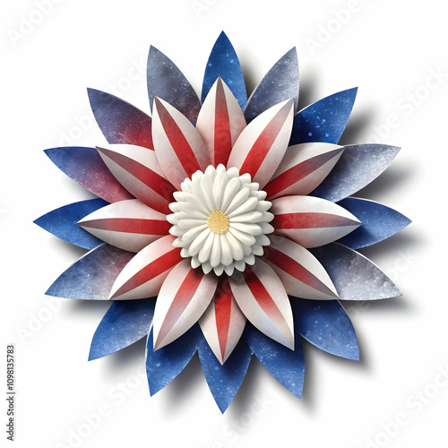 a patriotic or american flag flower