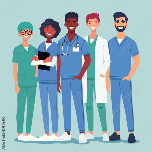 Diverse Medical Team in Hospital