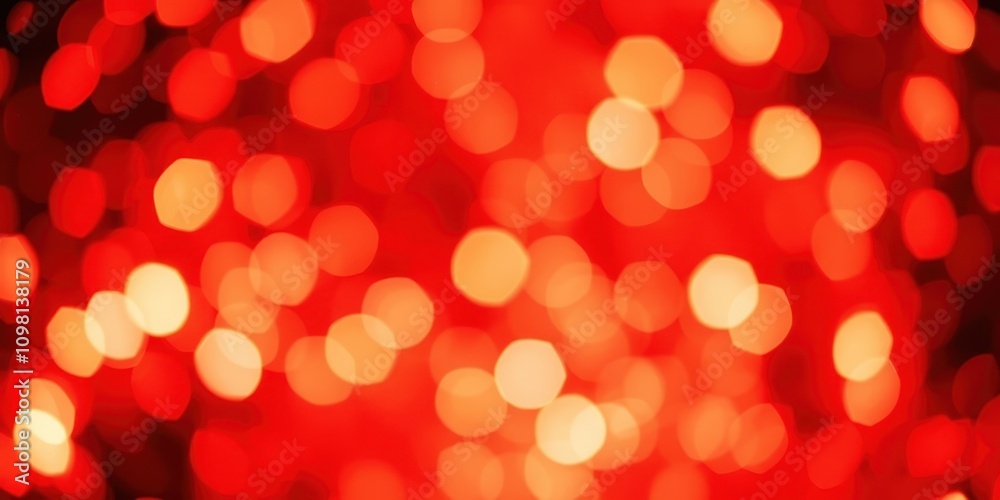 Obraz premium Abstract Red Bokeh Lights Background With Warm and Cool Tones