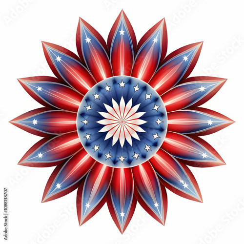 a patriotic or american flag flower