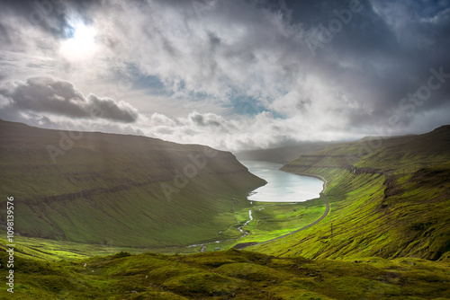 Scorcio panoramico di Kaldbaksbotnur, Isole Faroe