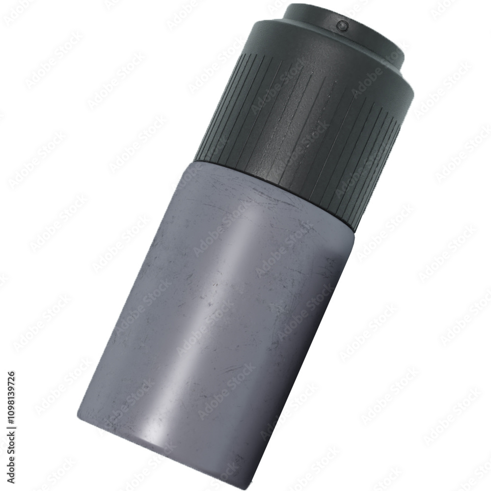 Fototapeta premium Gray Aerosol Spray Bottle Can Paint, Graffiti, Deodorant Mockup Photo 3d Render White Background V6