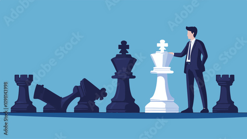 Chess Icons Game Portraits and Intellect in Action Figurines for intellectual game, colorful chess icons Art & Illustration