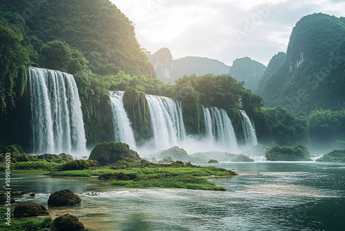 Ban GiocDetian Falls VietnamChina is the beautiful place photo