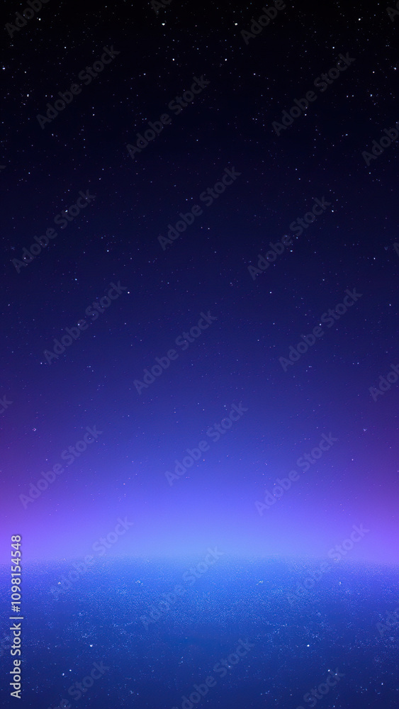 Fototapeta premium Deep space-themed holographic gradient with dark blues and purples and starry night sky elements, gradient, dark blue