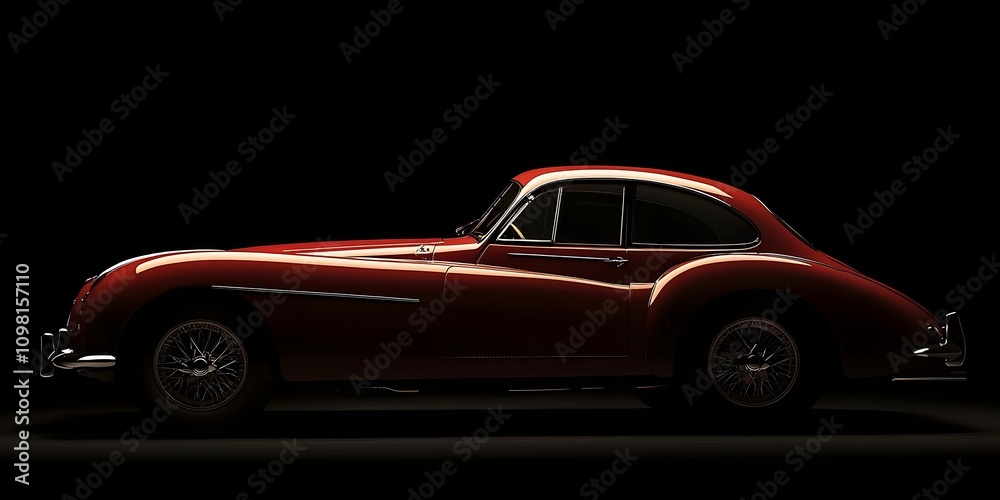 Obraz premium Elegant 1959 British Sports Coupe with Classic Refinement