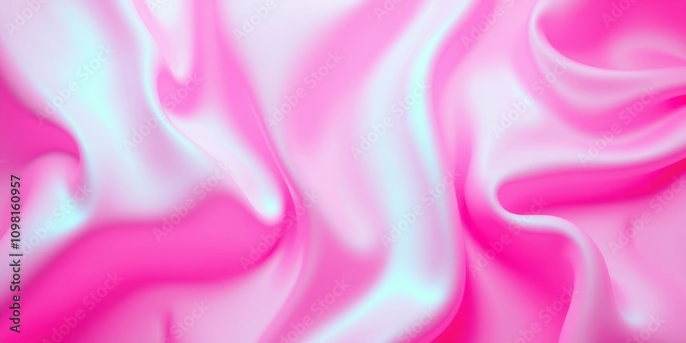 Obraz premium Abstract Pink and Blue Fabric Swirling and Flowing, Soft and Gentle Texture