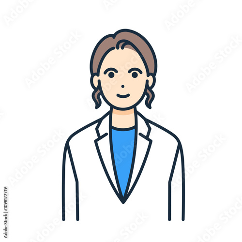 若い女性教師のベクターイラスト素材。