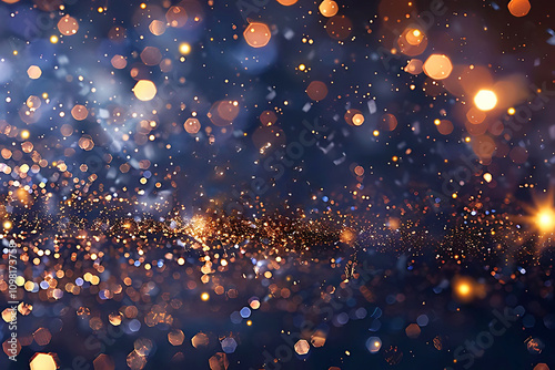 New Year Colorful Fireworks glittering background. Ai generative