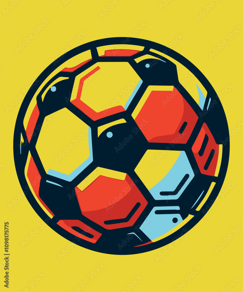 Obraz premium football or soccer ball vector style with white background 