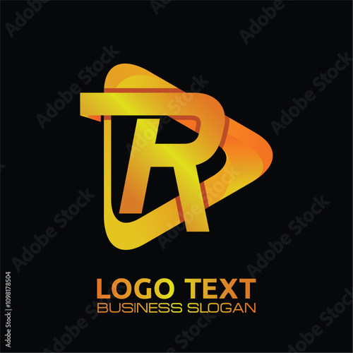 R Logo huruf sederhana, mudah dipahami dan berwibawa