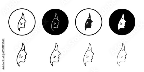 Acne icon Symbol mark in filled style