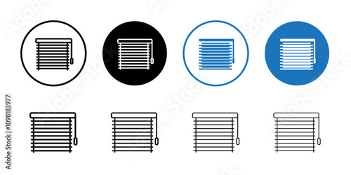 Blinds icon Symbol mark in filled style