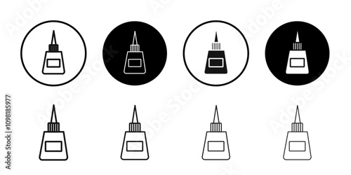 Glue bottle icon Symbol mark in filled style