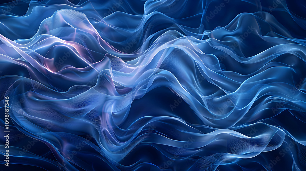 Obraz premium Abstract Blue Wave Background Illustration