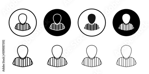 Prisoner icon Symbol mark in filled style