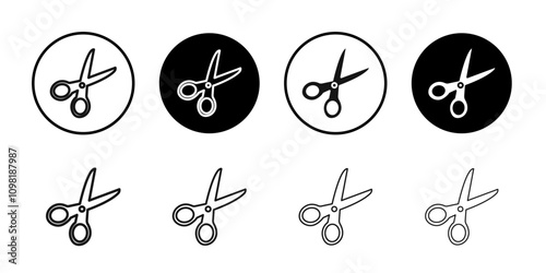 Scissors icon Symbol mark in filled style