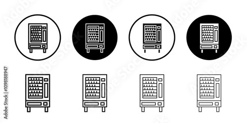 Vending machine icon Symbol mark in filled style