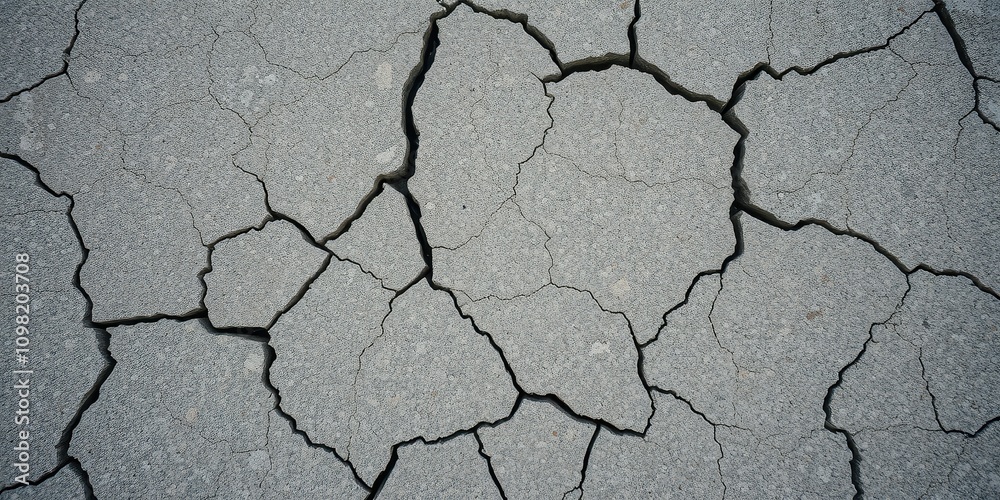 Obraz premium A close-up view of cracked and dry earth, revealing the intricate patterns of nature's weathering process.