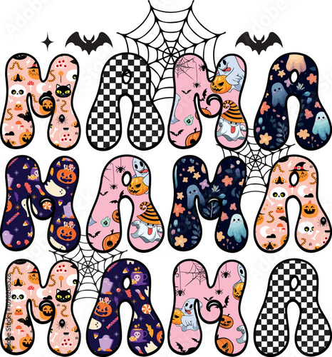 retro halloween sublimation design ,halloween ,halloween png