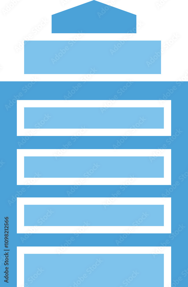 Obraz premium Building Tower Icon Illustration 