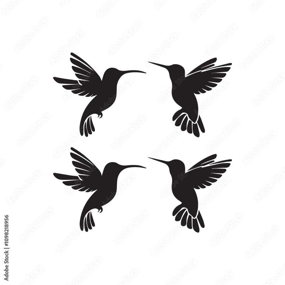 Fototapeta premium Eagle flying Silhouette on white background By 