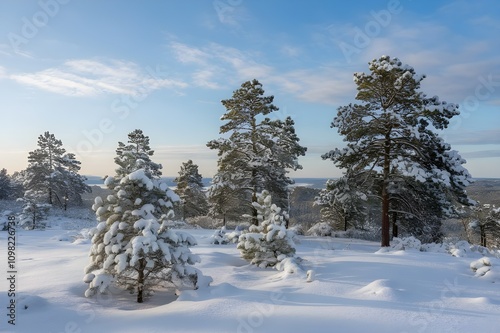 Wallpaper Mural snow covered trees Torontodigital.ca