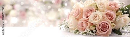 Exquisite bouquet of pink roses and white flowers, a stunning arrangement for special occasions romantic gifts