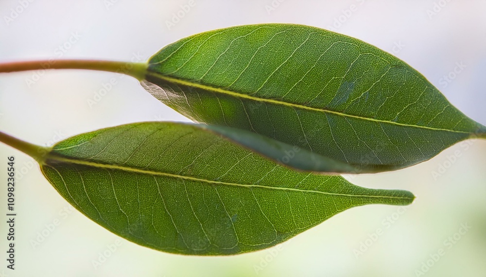 Fototapeta premium 작은 나뭇잎 두장
