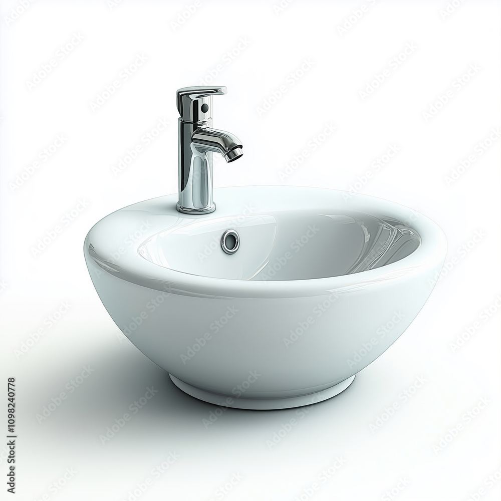 Fototapeta premium Modern sink design for contemporary bathrooms and stylish interiors